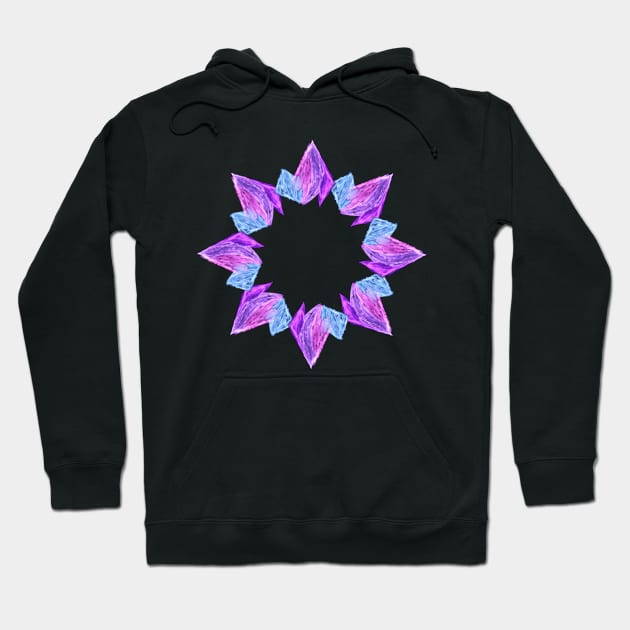 Violet and blue mandala Hoodie by Meo Design